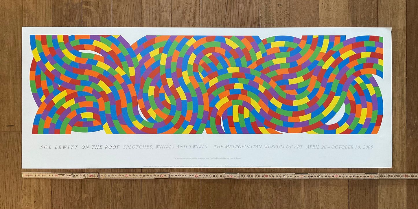 Sol Lewitt original art exhibition poster - 41.9"×15.9" (106.5×40.5cm)