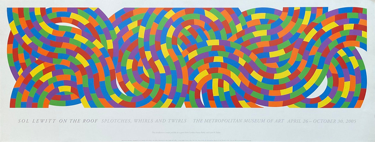 Sol Lewitt original art exhibition poster - 41.9"×15.9" (106.5×40.5cm)