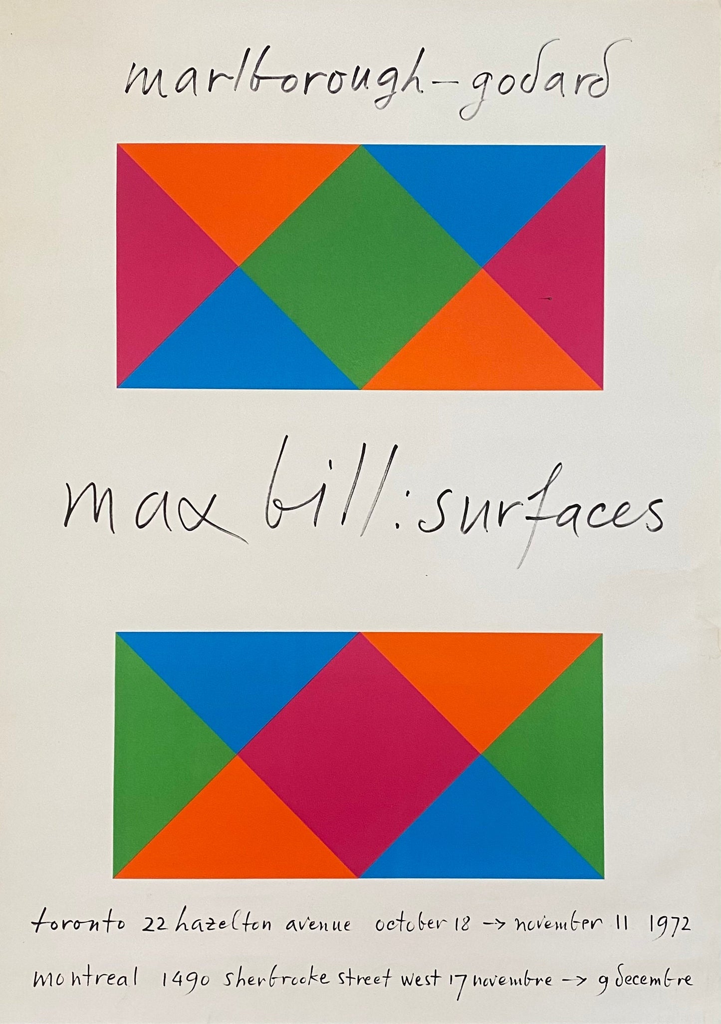 Max Bill original art poster - 23.6"×32.9" (60×83.5cm)