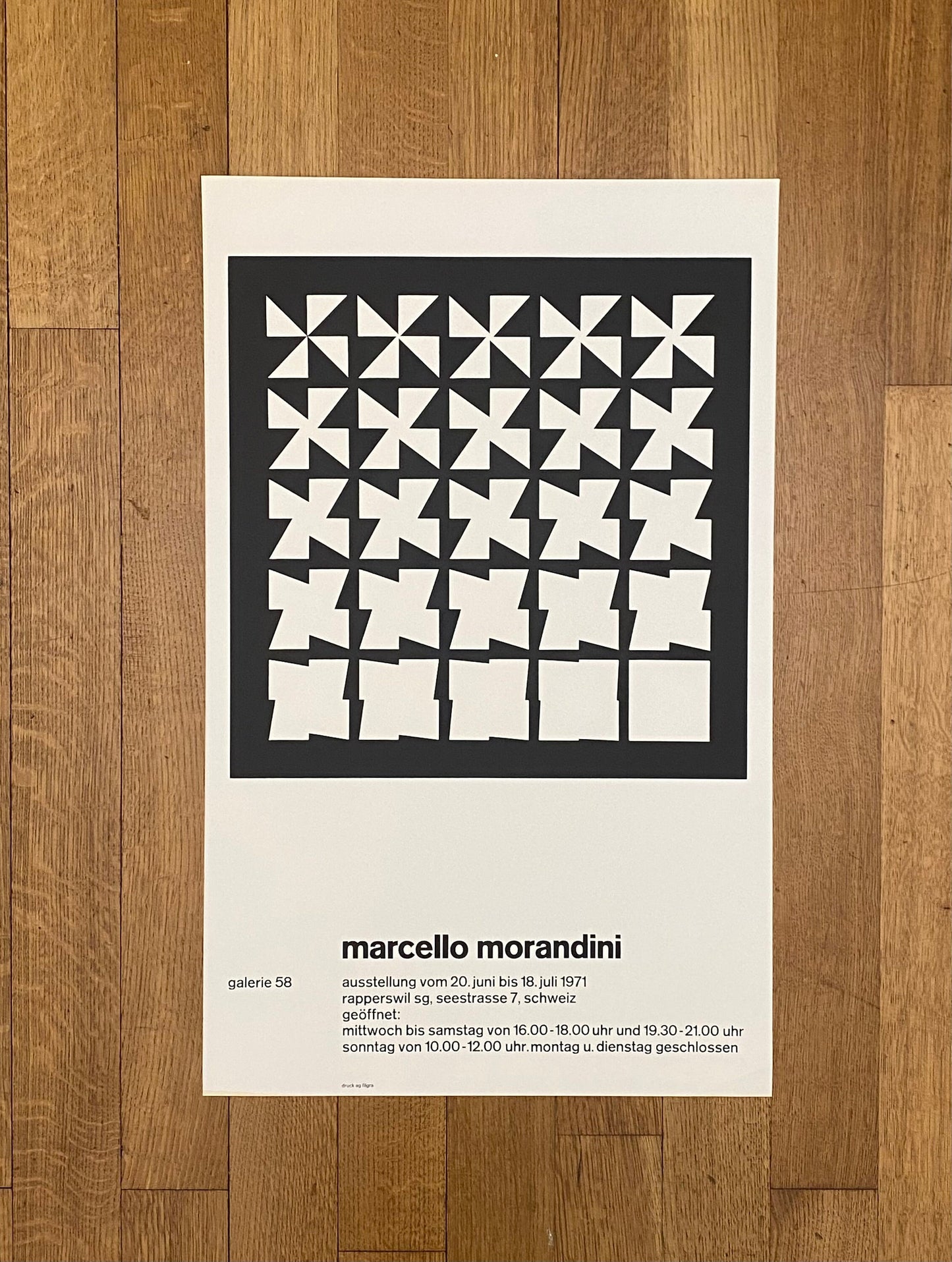 Marcello Morandini original art poster - 17.7"×28.3" (45×72cm)