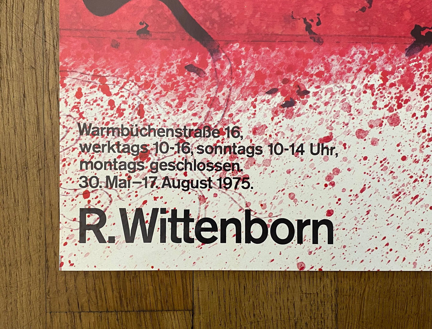 Rainer Wittenborn original art poster - 23.4"×33.1" (59.5×84cm)