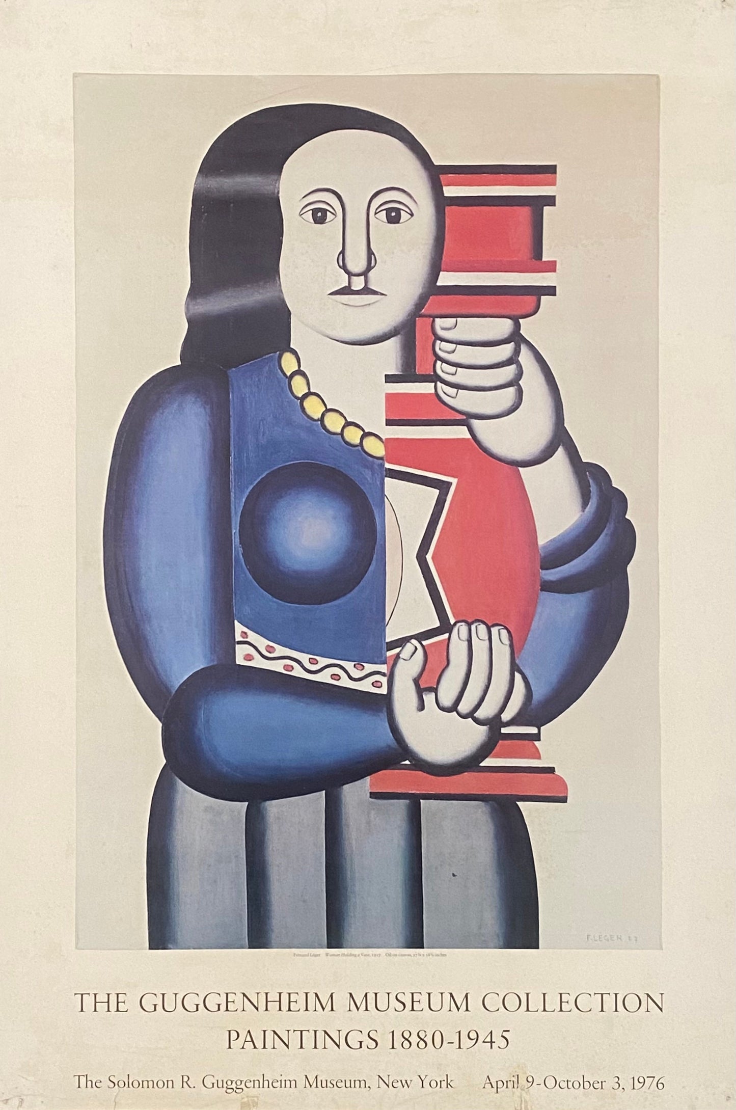 Fernand Léger original art poster used - 22.0"×33.1" (56×84cm)