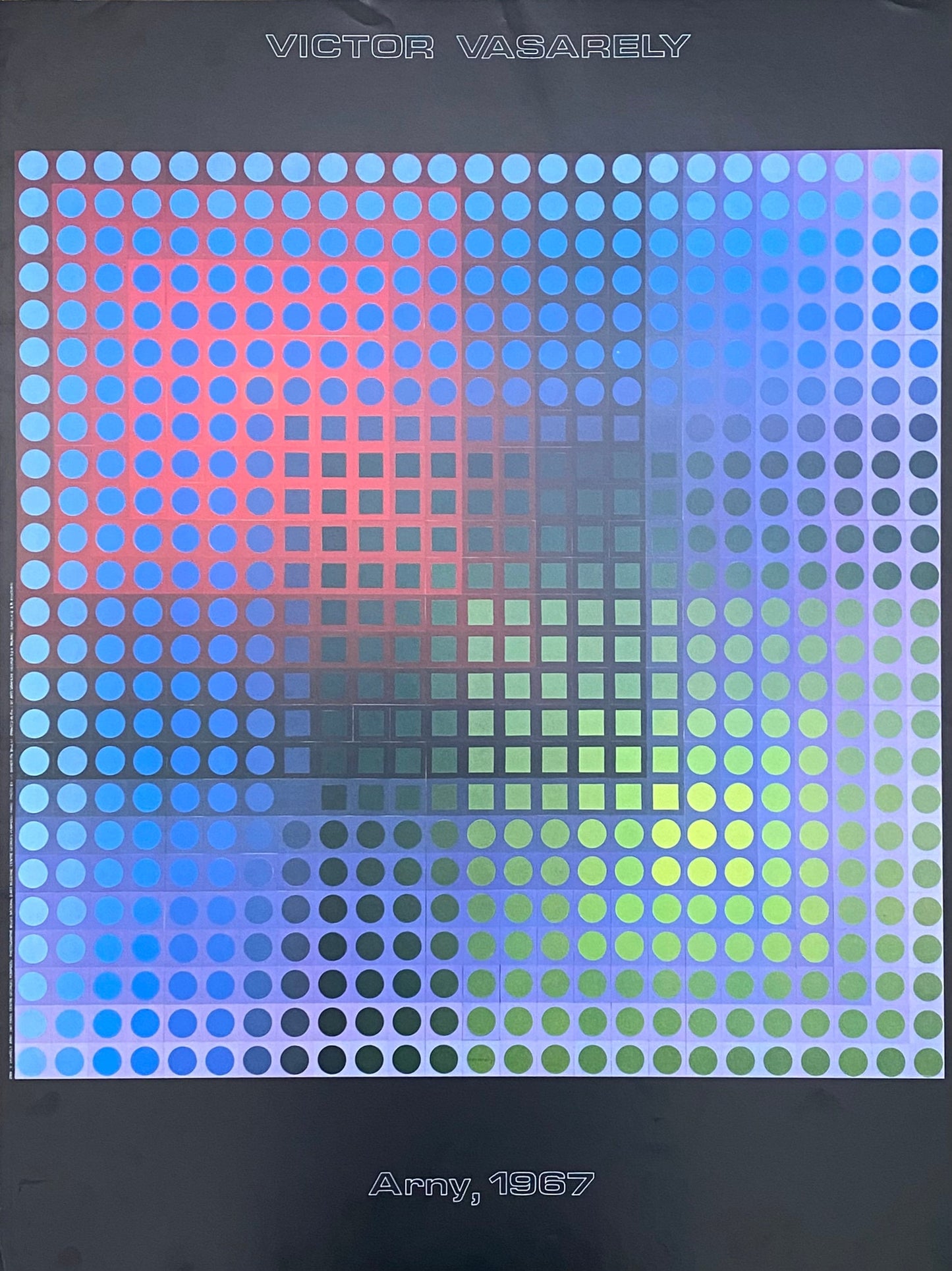 Victor Vasarely original art poster - 24.0"×31.9" (61×81cm)