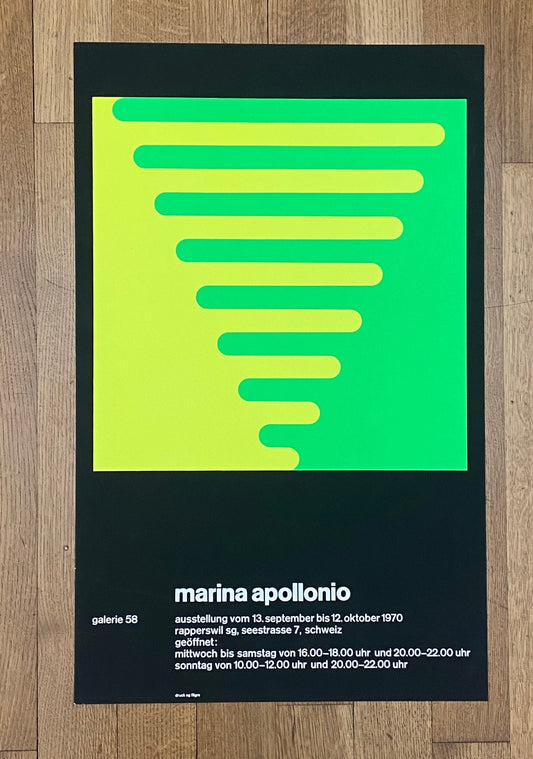 Marina Apollonio original art poster - 17.7"×28.3" (45×72cm)