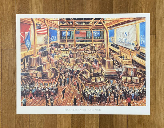 New York Stock Exchange original art poster - 32.1"×24.0" (81.5×61cm)