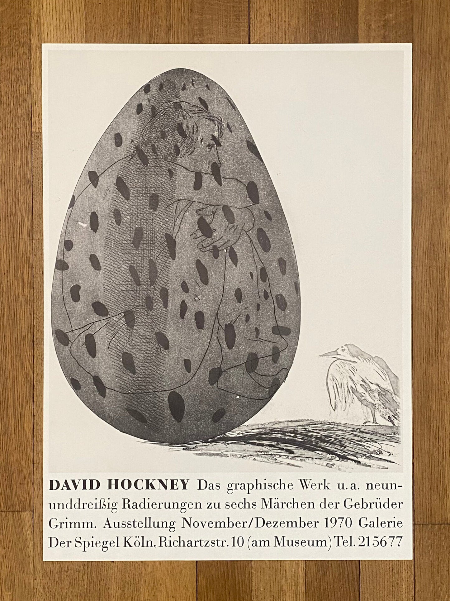 David Hockney original exhibition poster - 22.8"×31.9" (58×81cm)