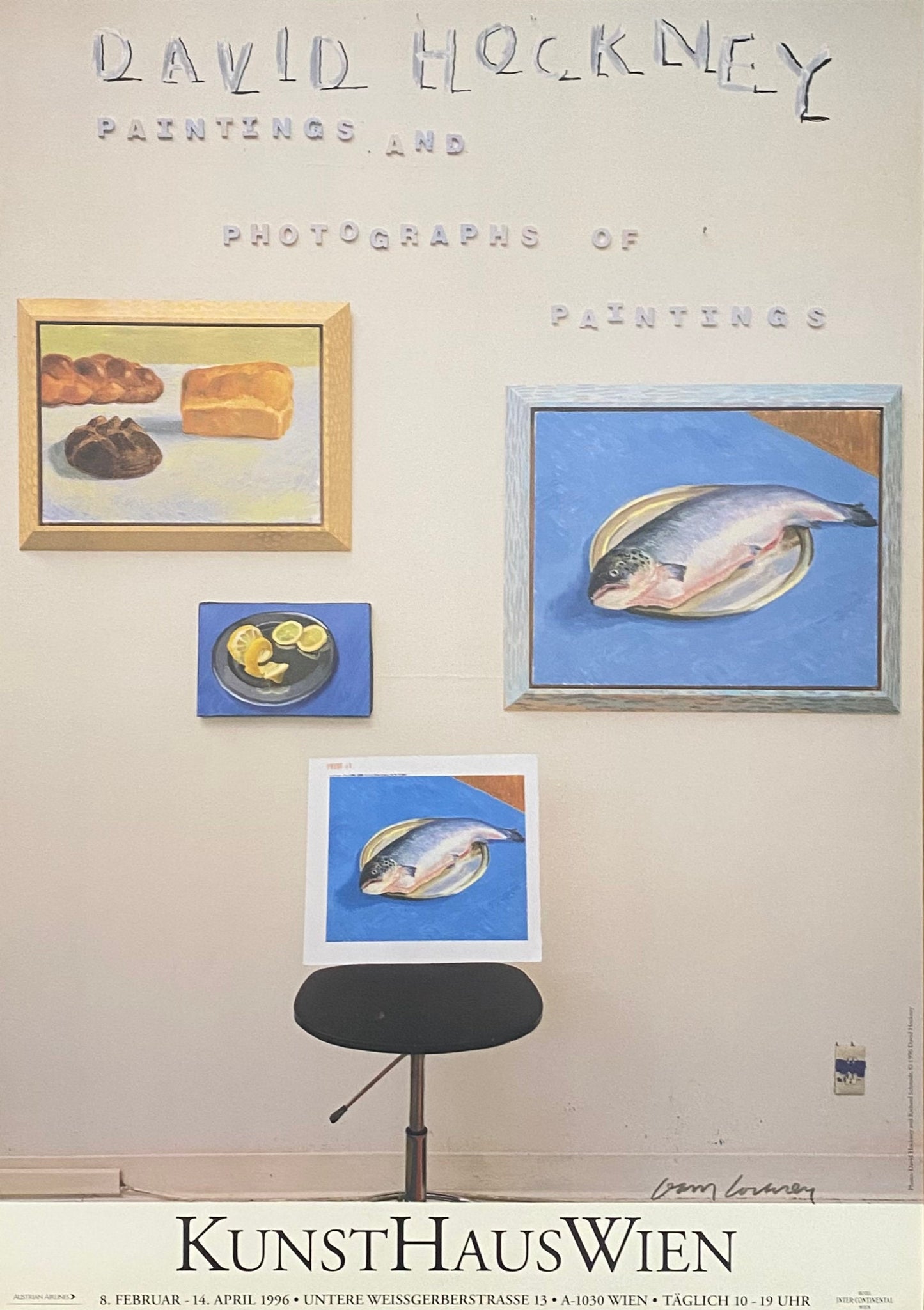 David Hockney signed original exhibition poster - 23.4"×32.9" (59.5×83.5cm)