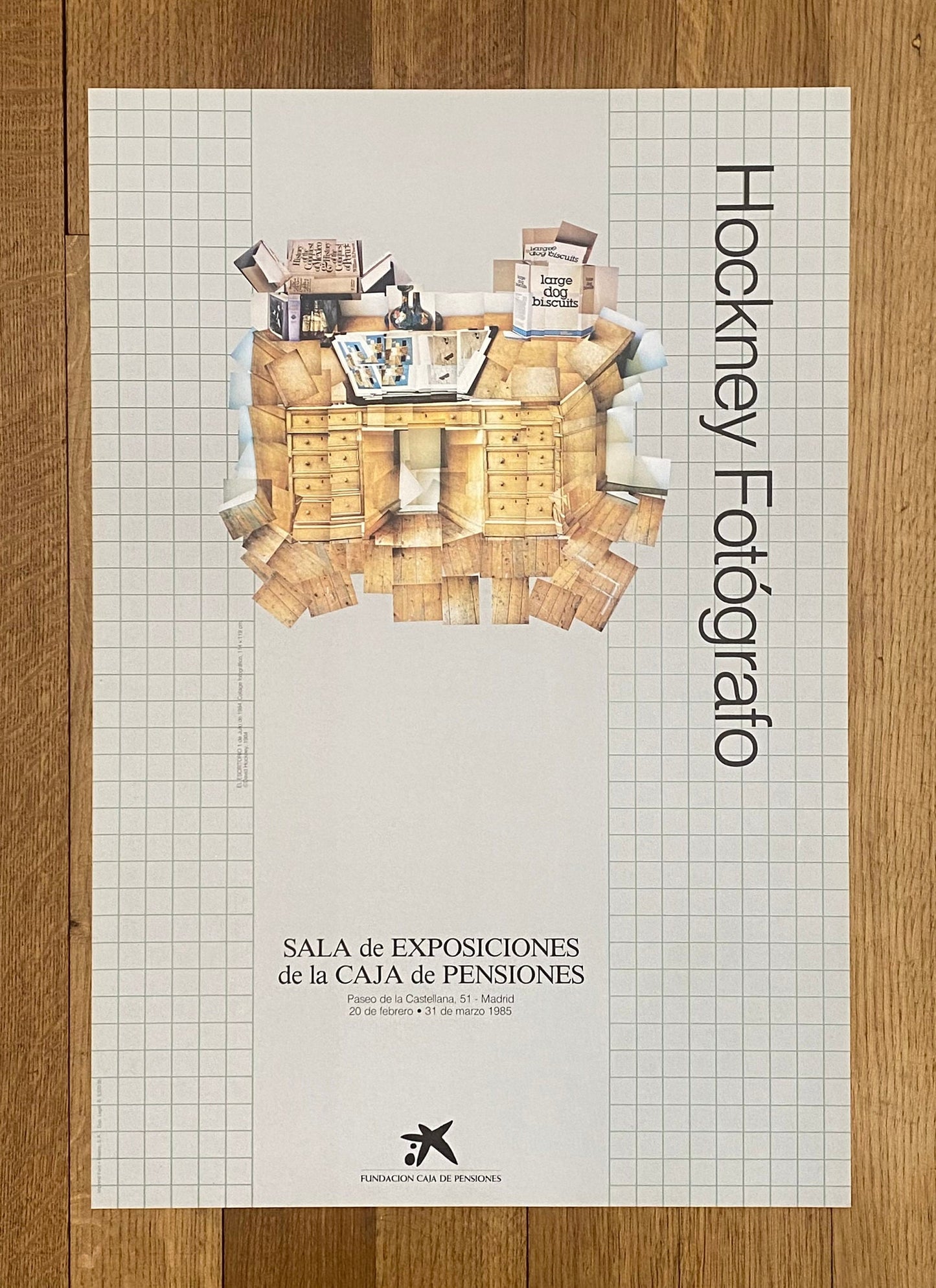 David Hockney original exhibition poster - 16.7"×24.4" (42.5×62cm)