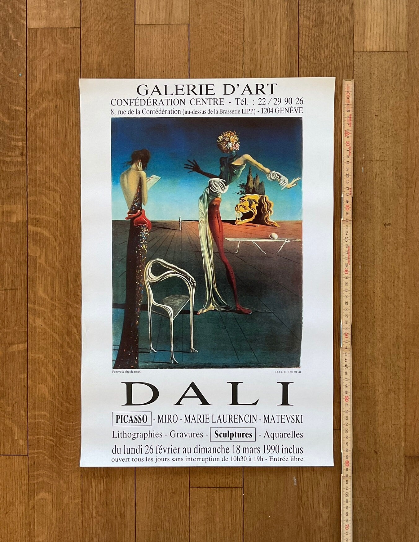 Salvador Dalí original art poster - 15.7"×24.0" (40×61cm)