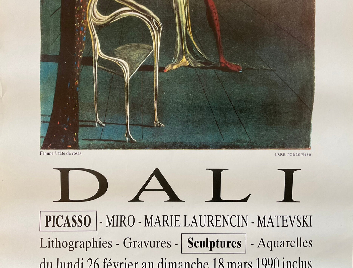 Salvador Dalí original art poster - 15.7"×24.0" (40×61cm)