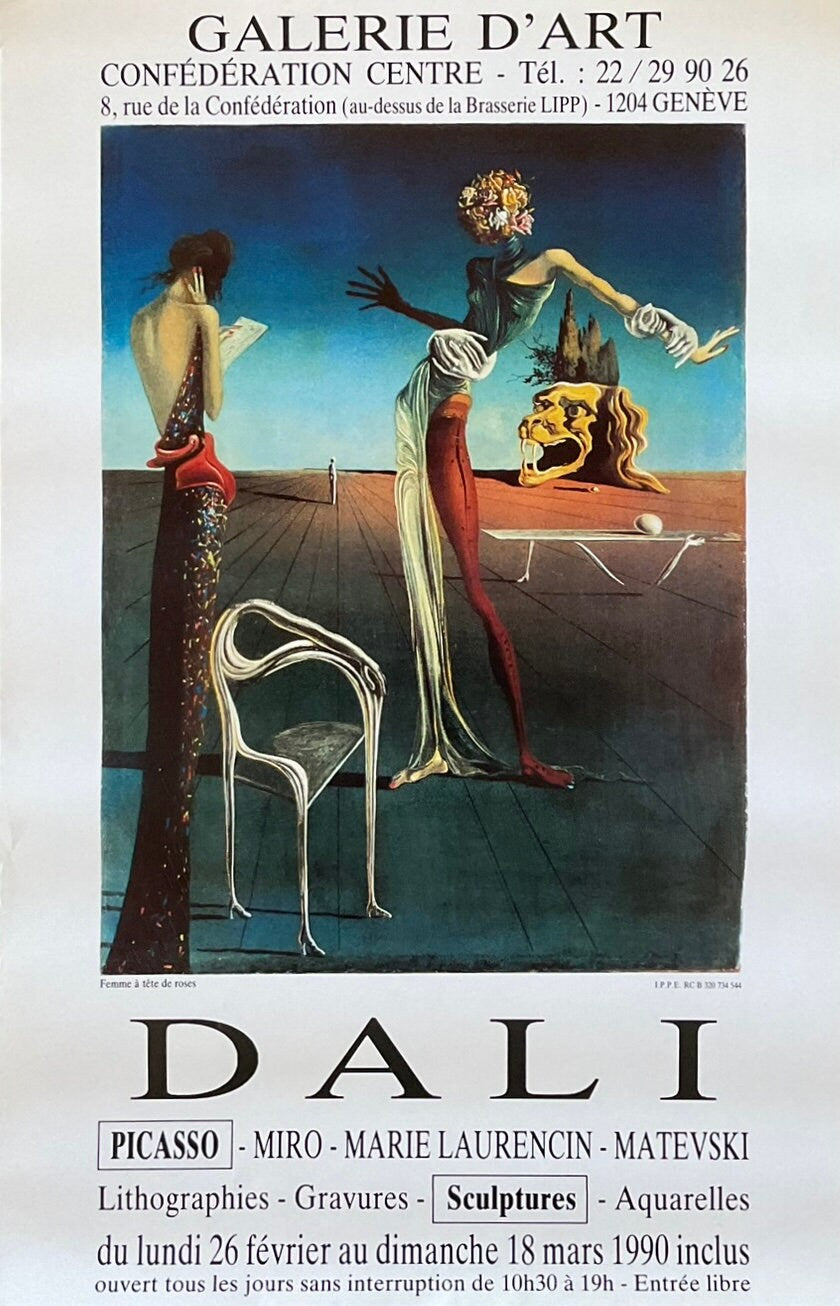 Salvador Dalí original art poster - 15.7"×24.0" (40×61cm)