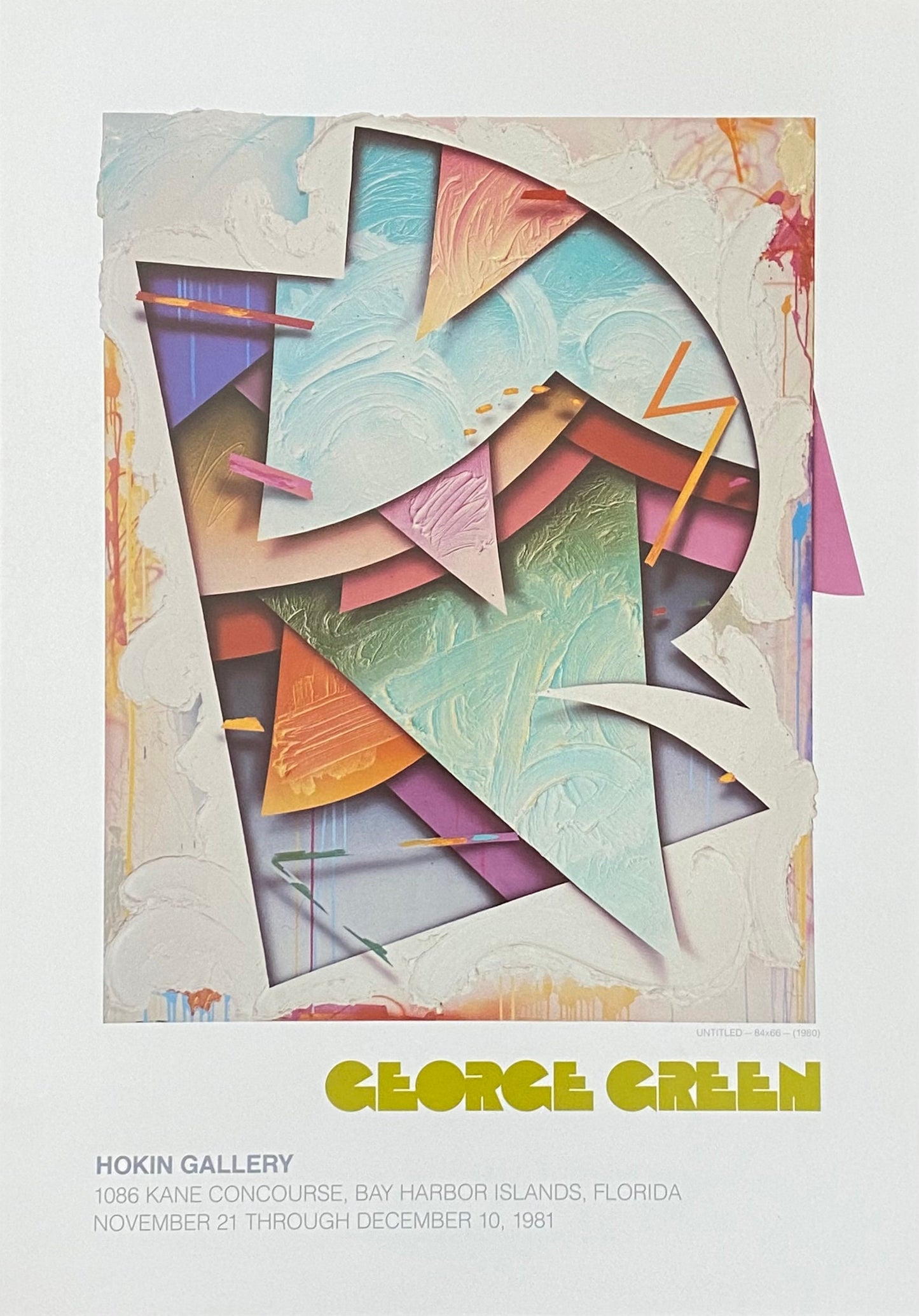 George Green original exhibition poster - 19.1"×27.0" (48.5×68.5cm)