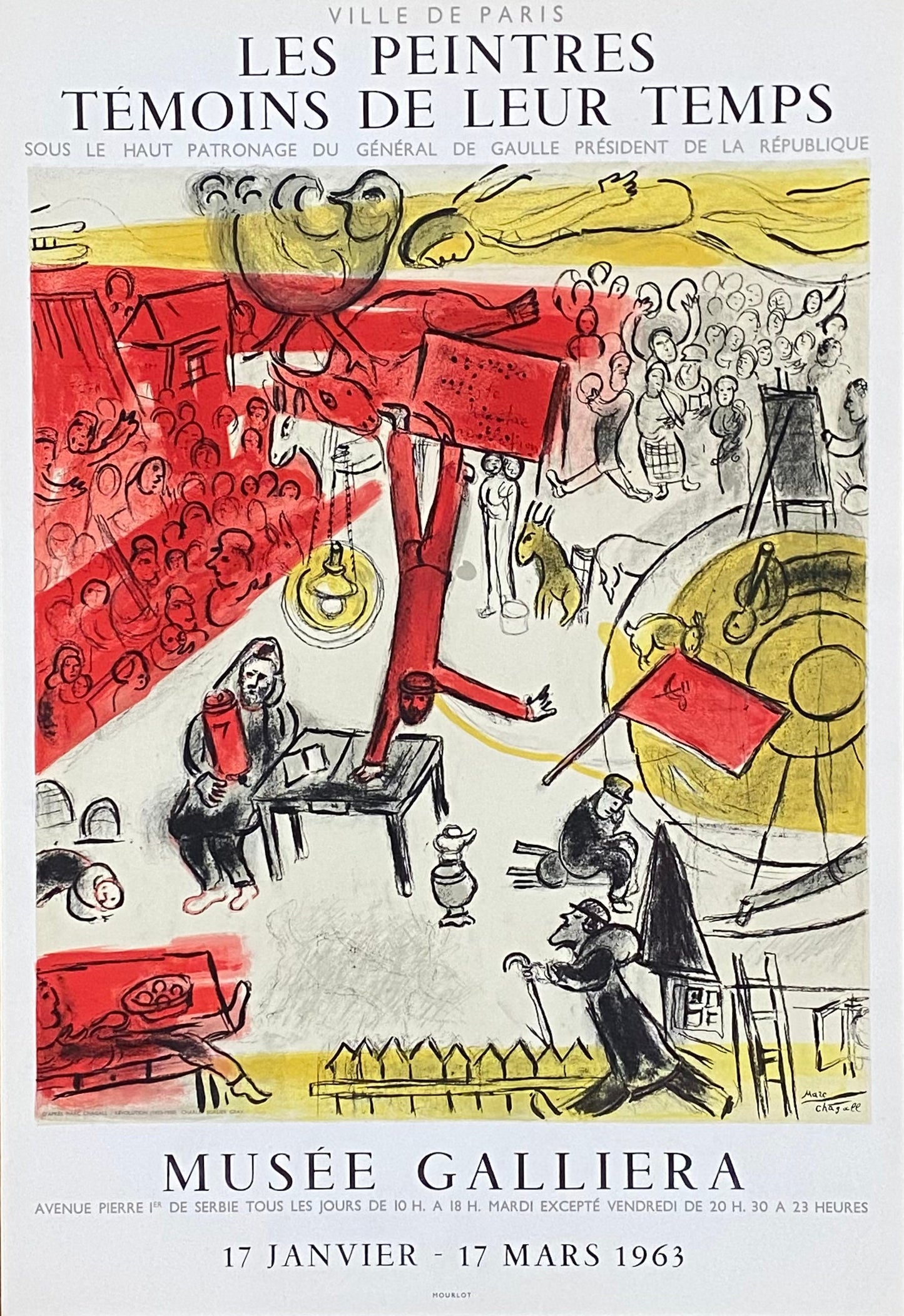 Marc Chagall original art poster - 20.3"×29.5" (51.5×75cm)