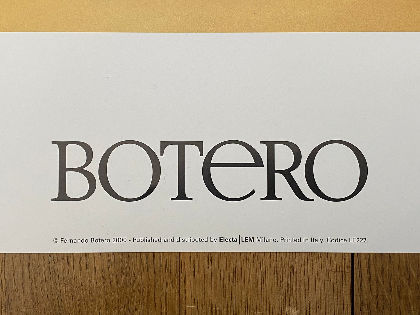 Fernando Botero original art poster - 27.6"×35.2" (70×89.5cm)