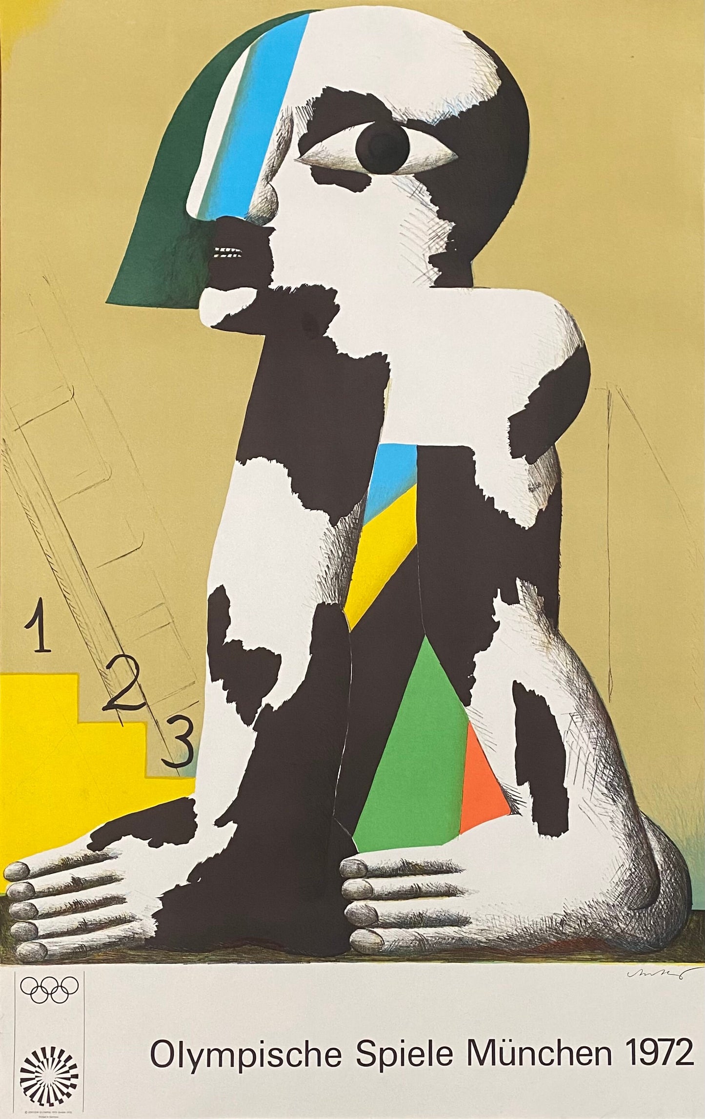 Horst Antes original art poster - 25.2"×39.6" (64×100.5cm)