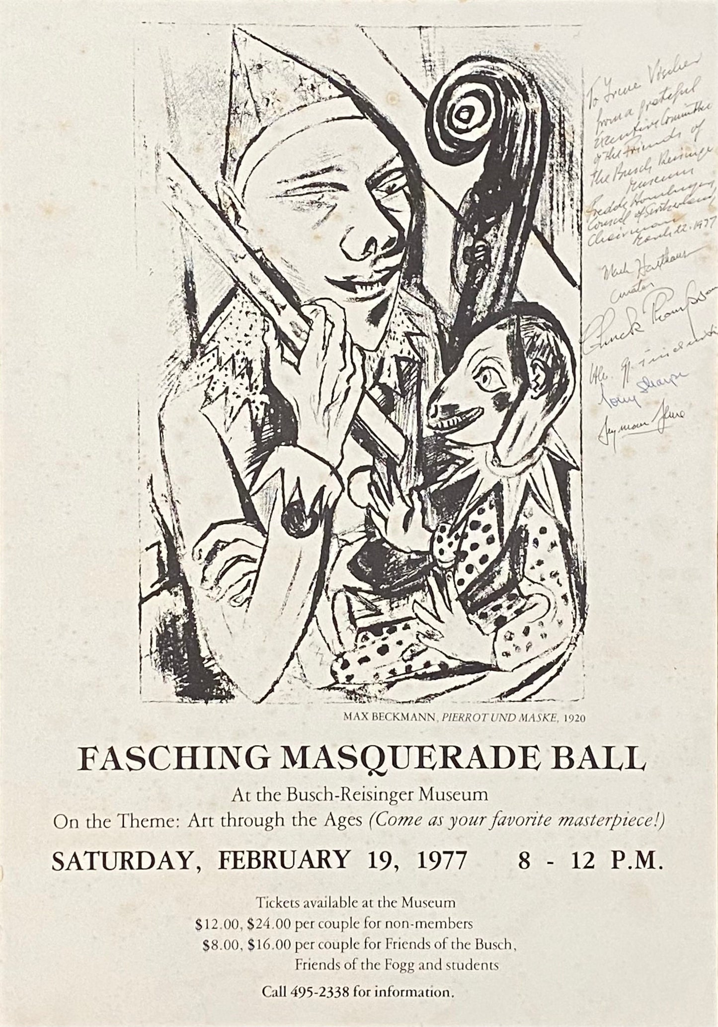 Max Beckmann art exhibition poster - 14.2"×20.1" (36×51cm)