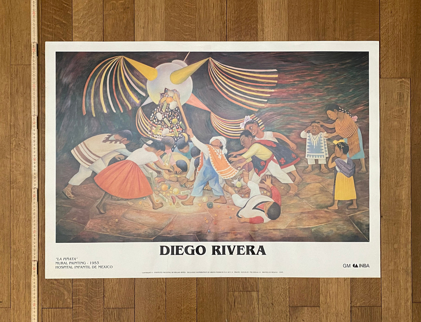 Diego Rivera art exhibition poster - 36.4"×25.8" (92.5×65.5cm)