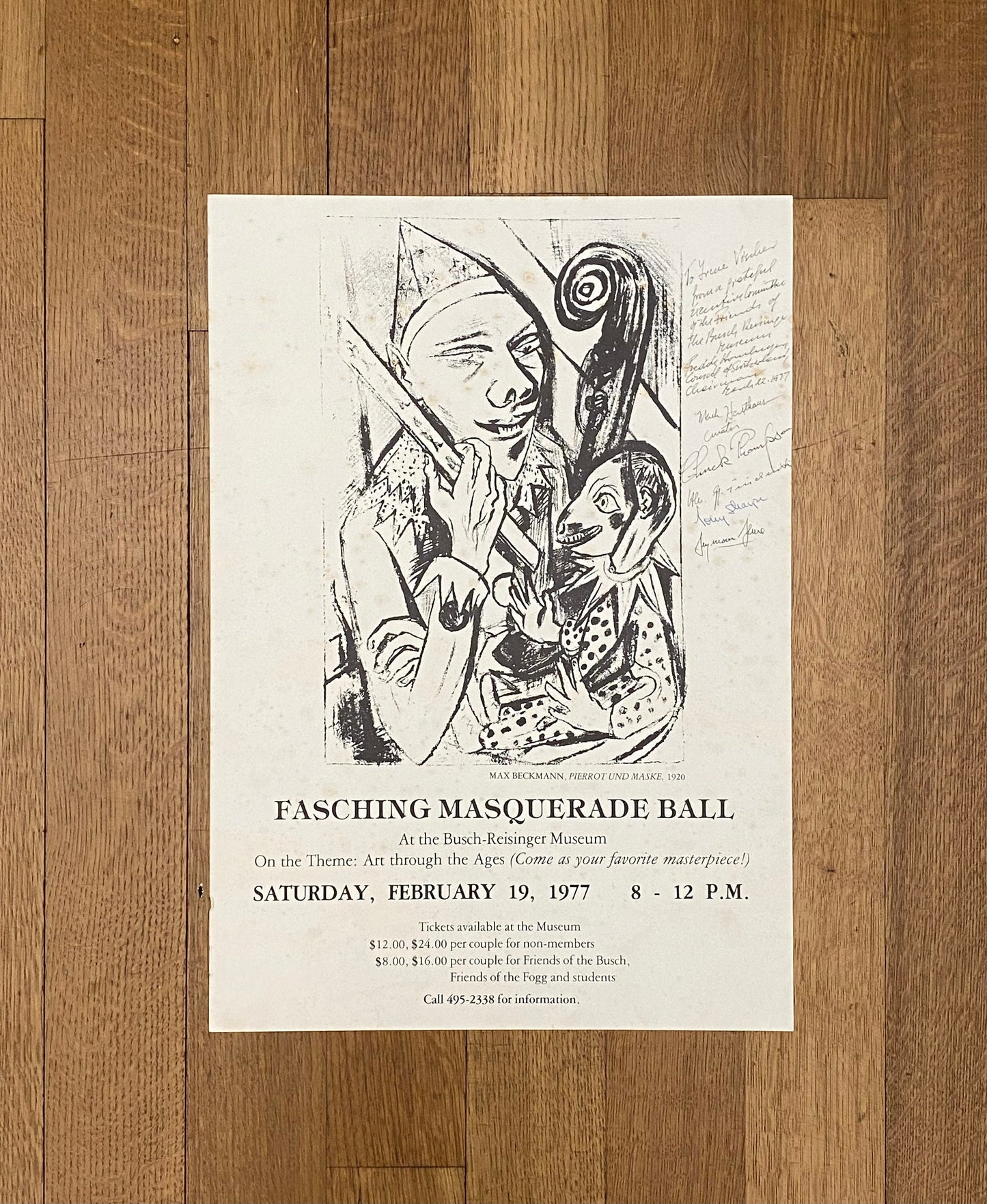Max Beckmann art exhibition poster - 14.2"×20.1" (36×51cm)