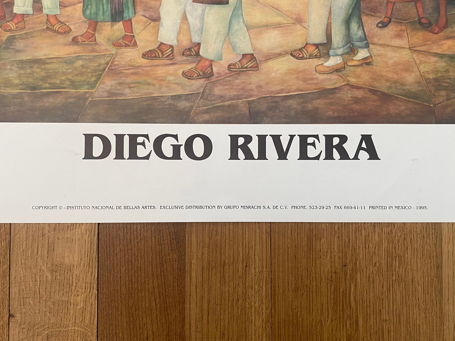 Diego Rivera art exhibition poster used - 36.4"×22.4" (92.5×57cm)