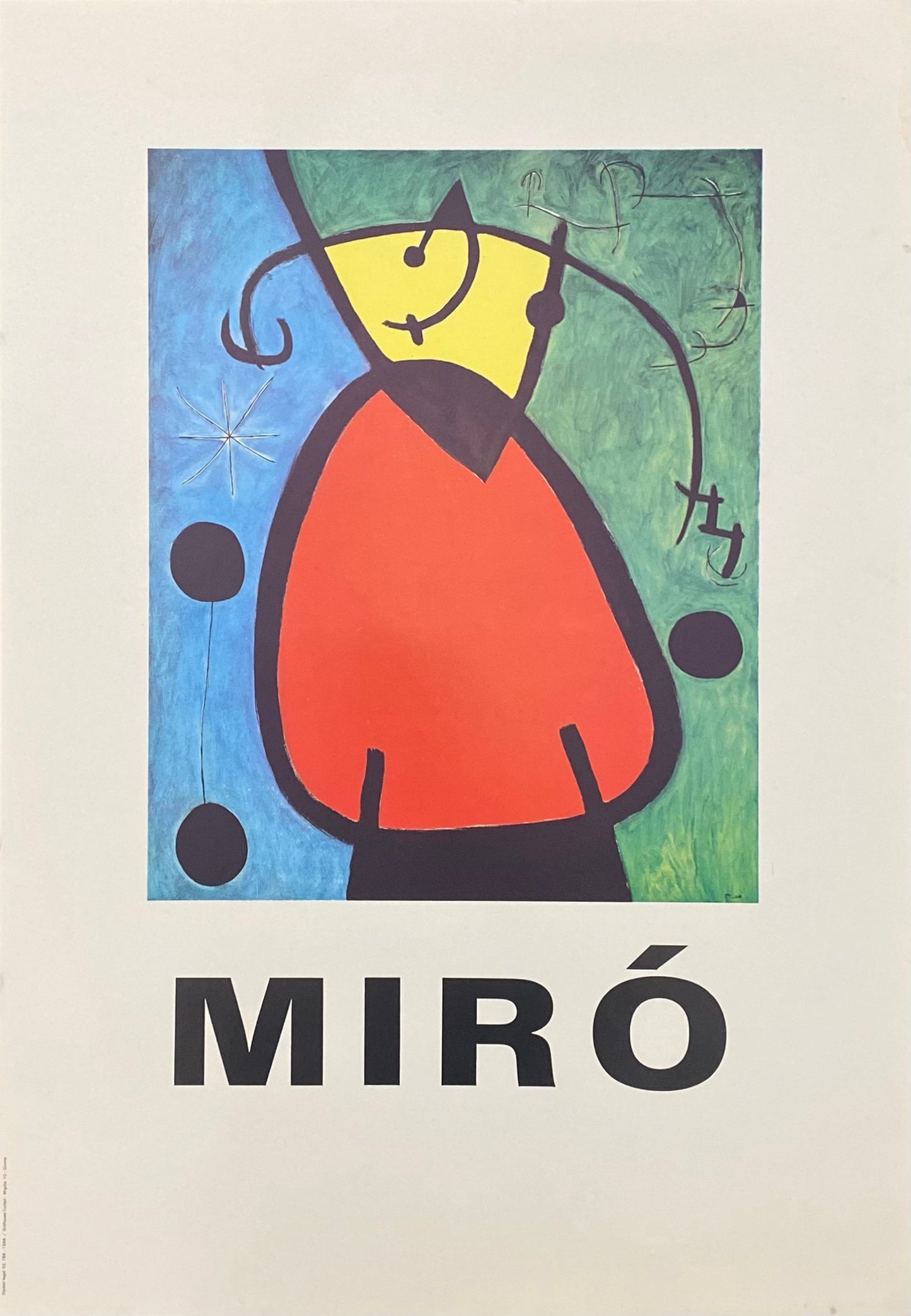 Miro original art poster - 18.9"×27.2" (48×69cm)