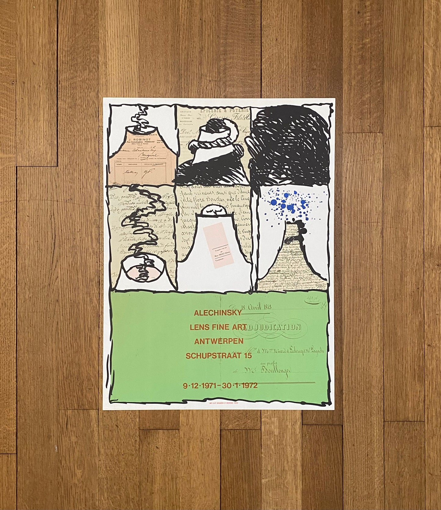 Alechinsky art exhibition poster - 19.1"×25.8" (48.5×65.5cm)