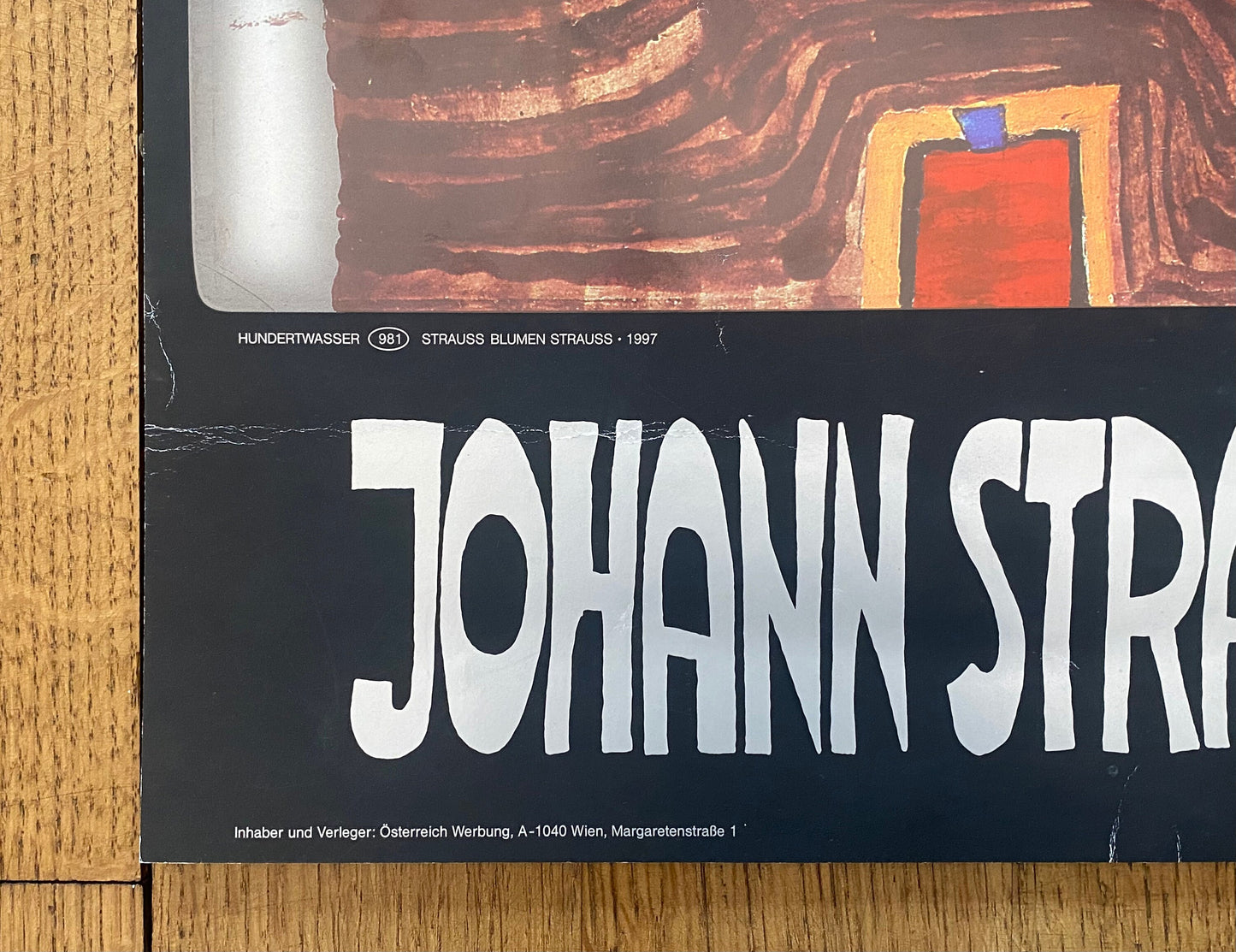 Johann Strauss original art poster used - 23.4"×33.1" (59.5×84cm)