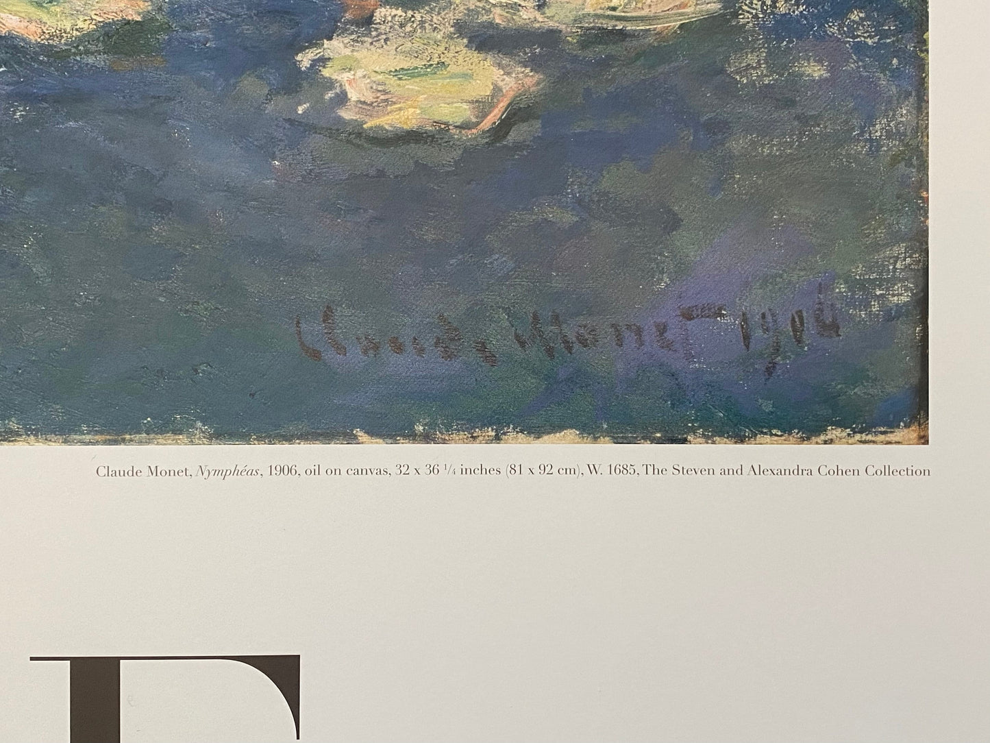 Claude Monet original art poster - 27.0"×39.0" (68.5×99cm)