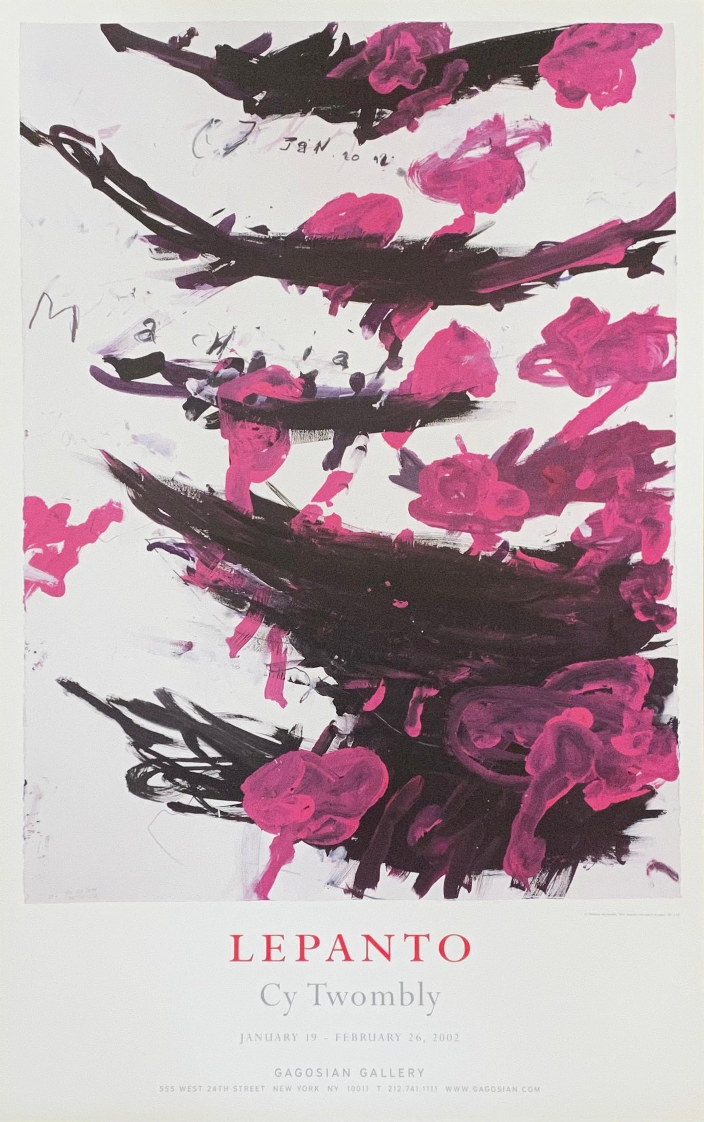 Cy Twombly original art poster - 24.0"×38.0" (61×96.5cm)