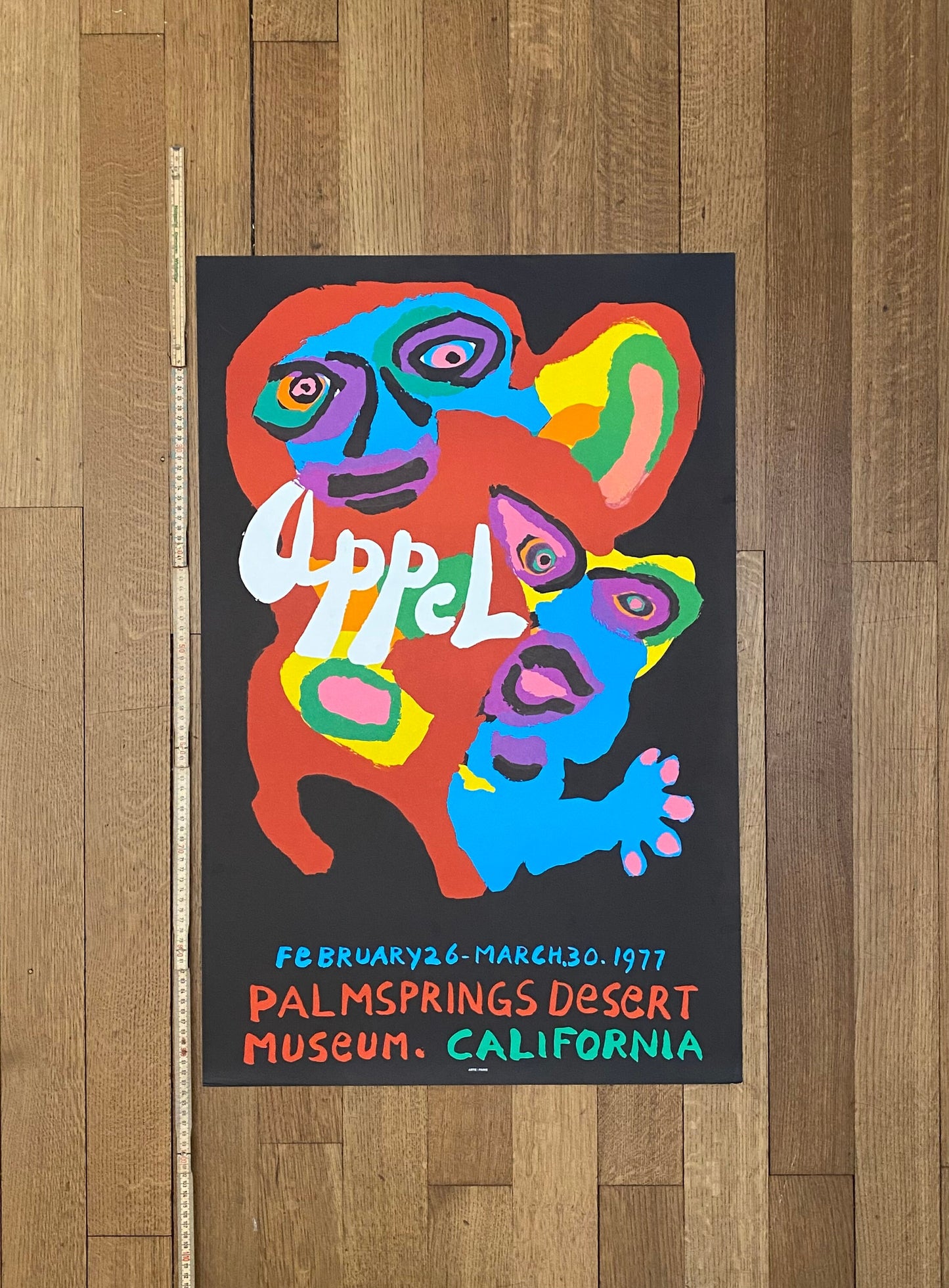 Karel Appel original art exhibition poster - 21.3"×32.7" (54×83cm)