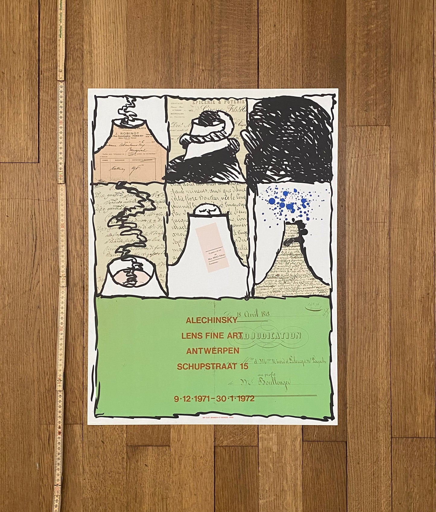 Alechinsky art exhibition poster - 19.1"×25.8" (48.5×65.5cm)