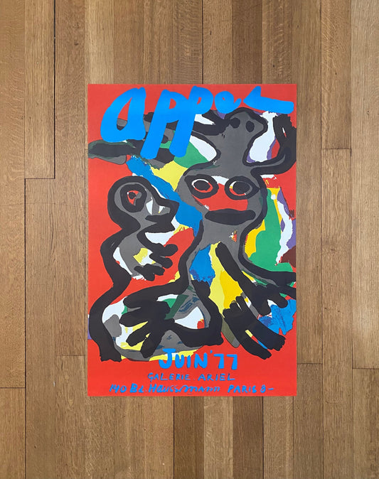 Karel Appel original art exhibition poster - 23.6"×35.2" (60×89.5cm)