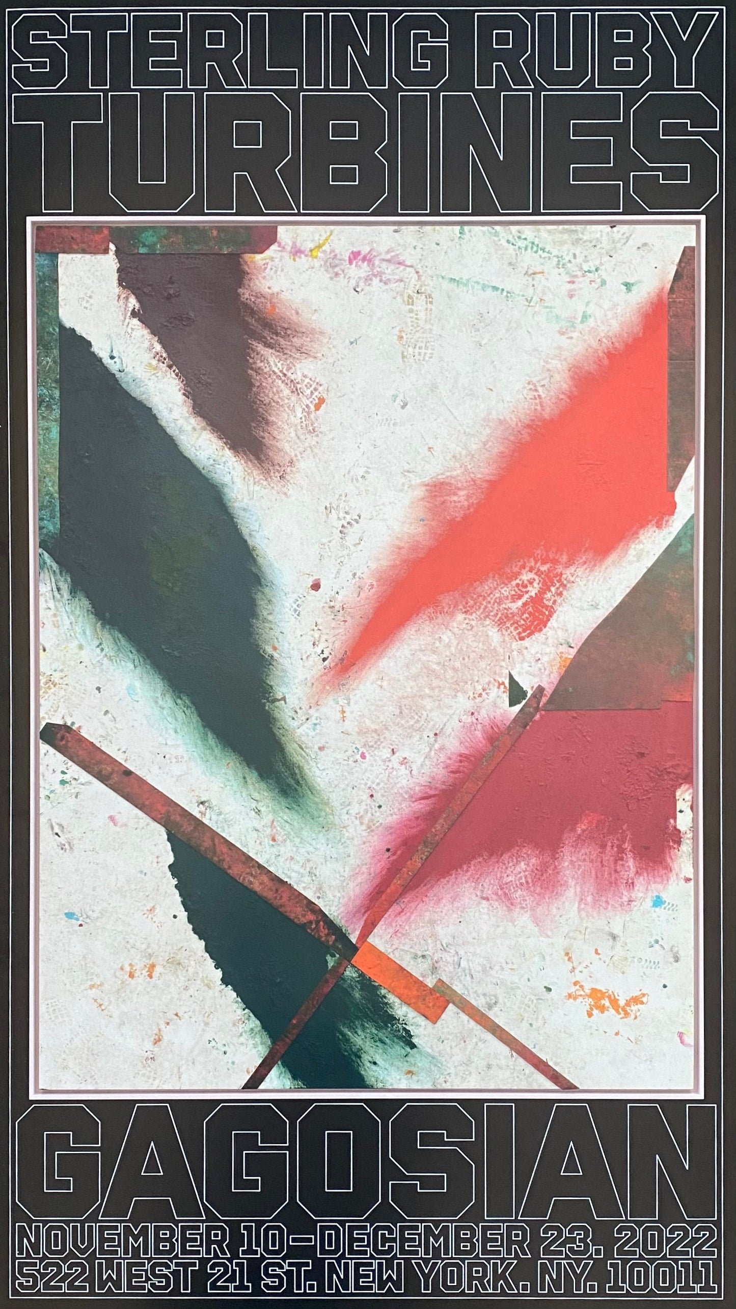 Sterling Ruby Turbines original art poster - 22.2"×39.4" (56.5×100cm)