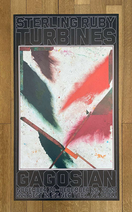 Sterling Ruby Turbines original art poster - 22.2"×39.4" (56.5×100cm)