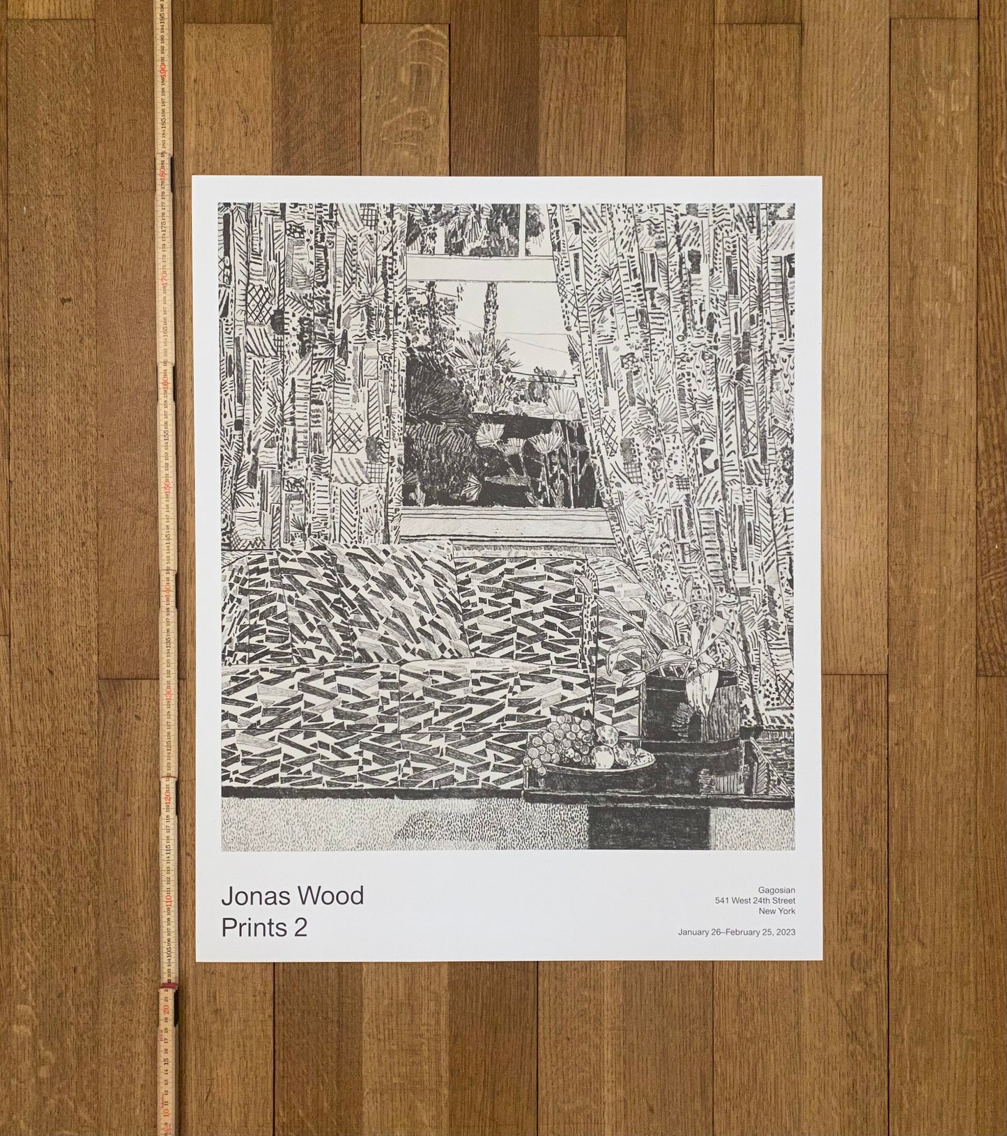 Jonas Wood original art poster - 24.0"×29.9" (61×76cm)