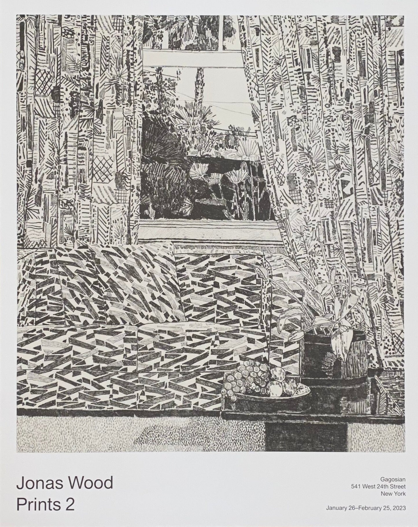 Jonas Wood original art poster - 24.0"×29.9" (61×76cm)