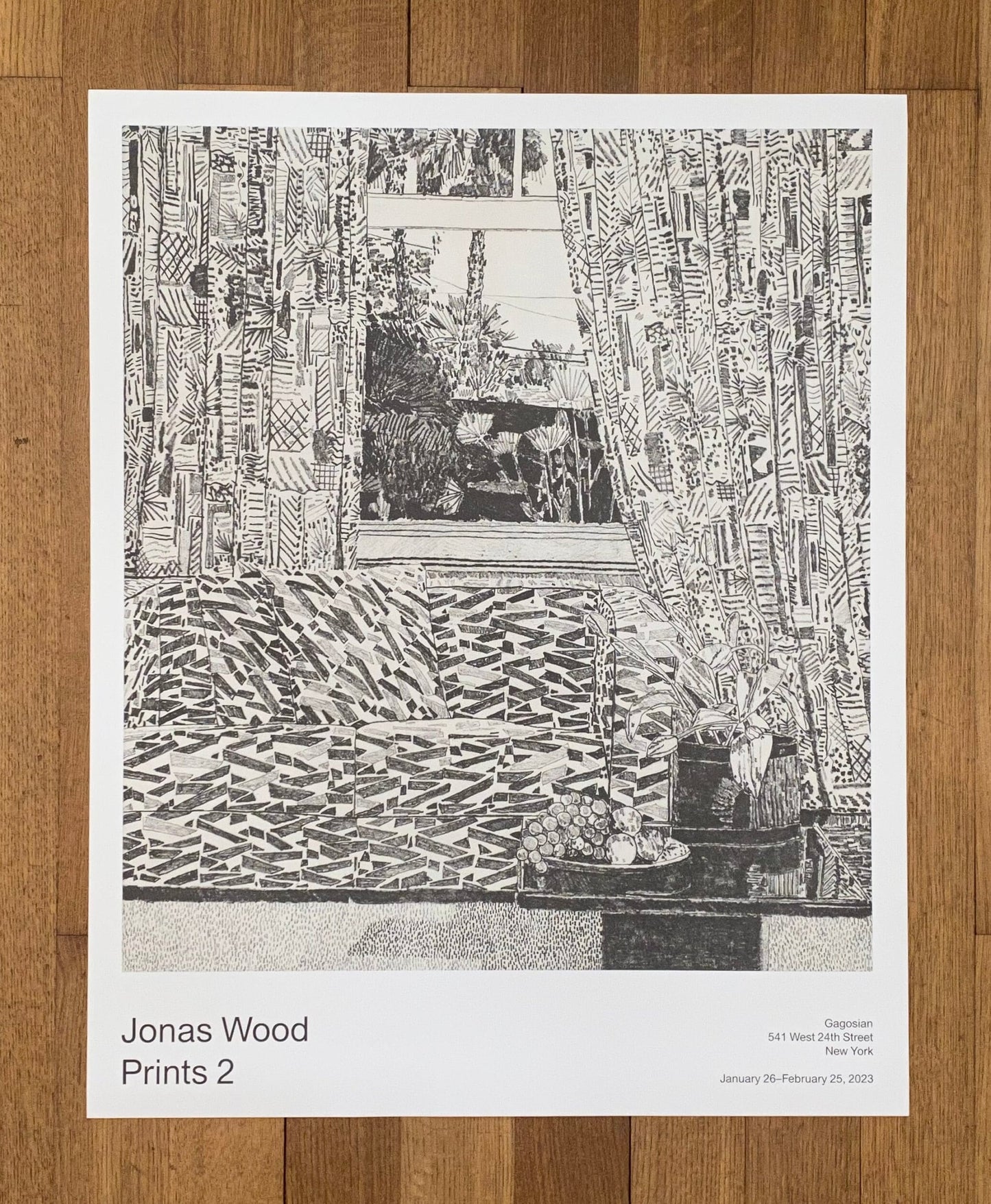 Jonas Wood original art poster - 24.0"×29.9" (61×76cm)
