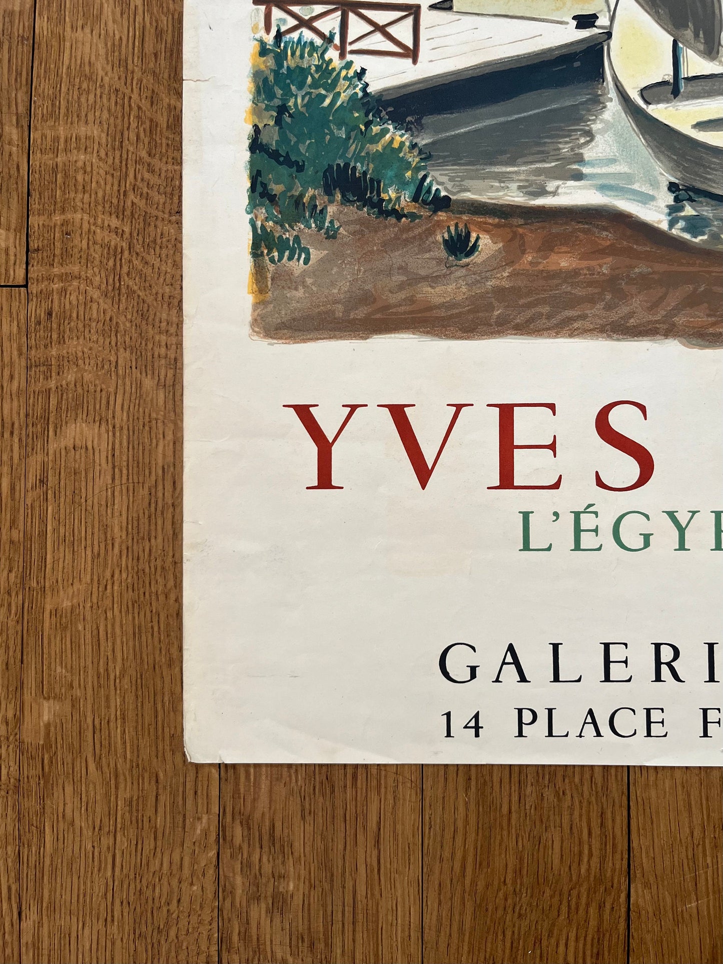Yves Brayer original art poster used - 20.3"×27.2" (51.5×69cm)