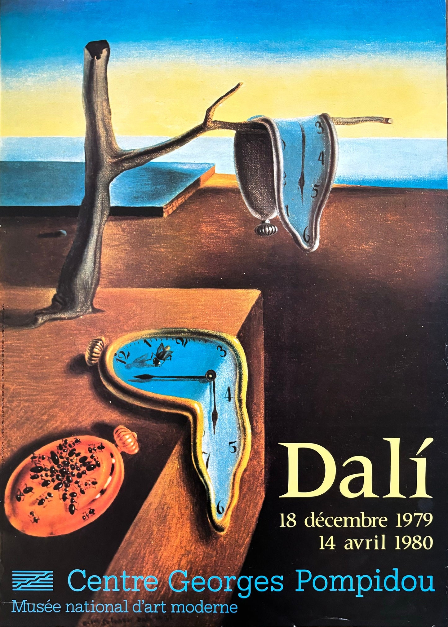 Salvador Dalí original art poster - 19.7"×27.6" (50×70cm)