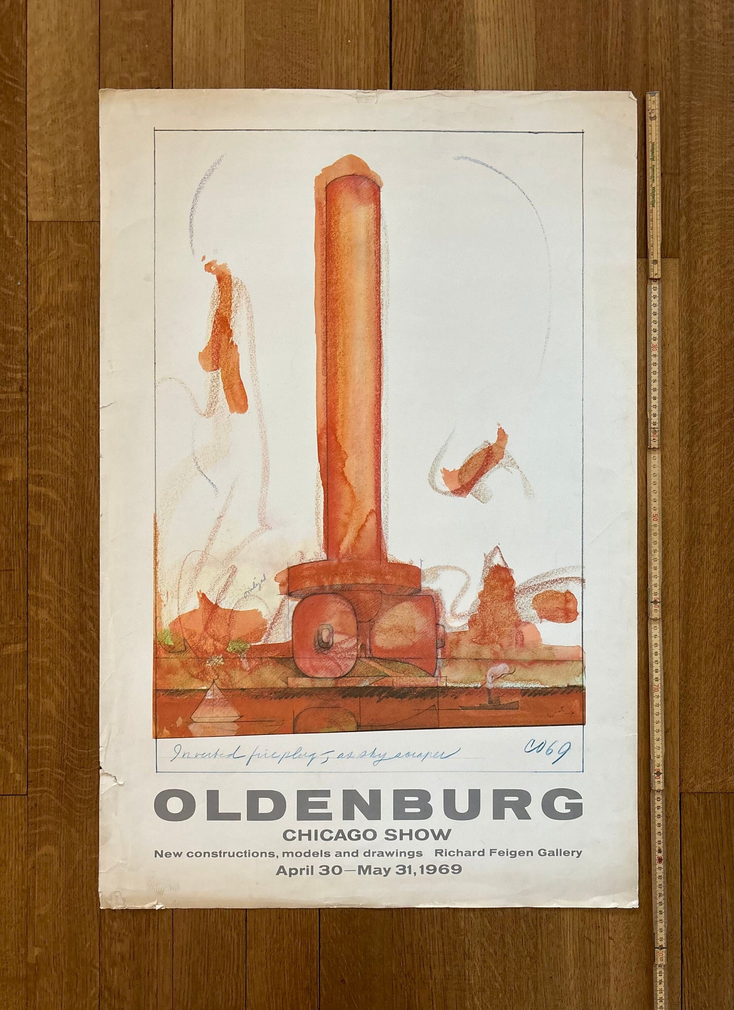 Claes Oldenburg original art poster - 25.0"×38.0" (63.5×96.5cm)
