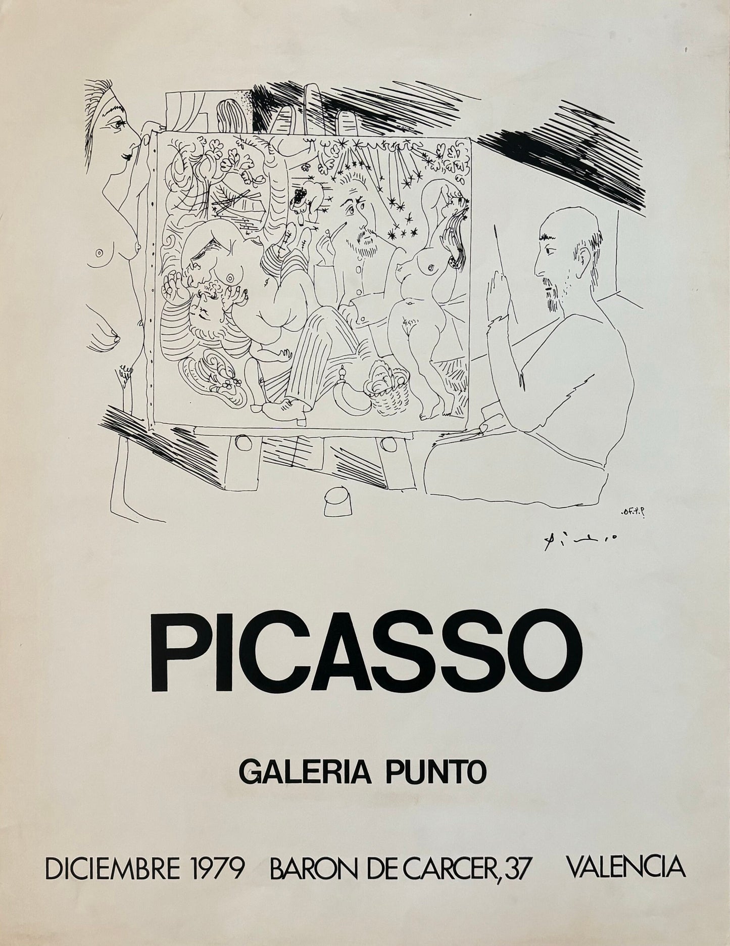 Picasso art exhibition poster - 19.7"×25.6" (50×65cm)
