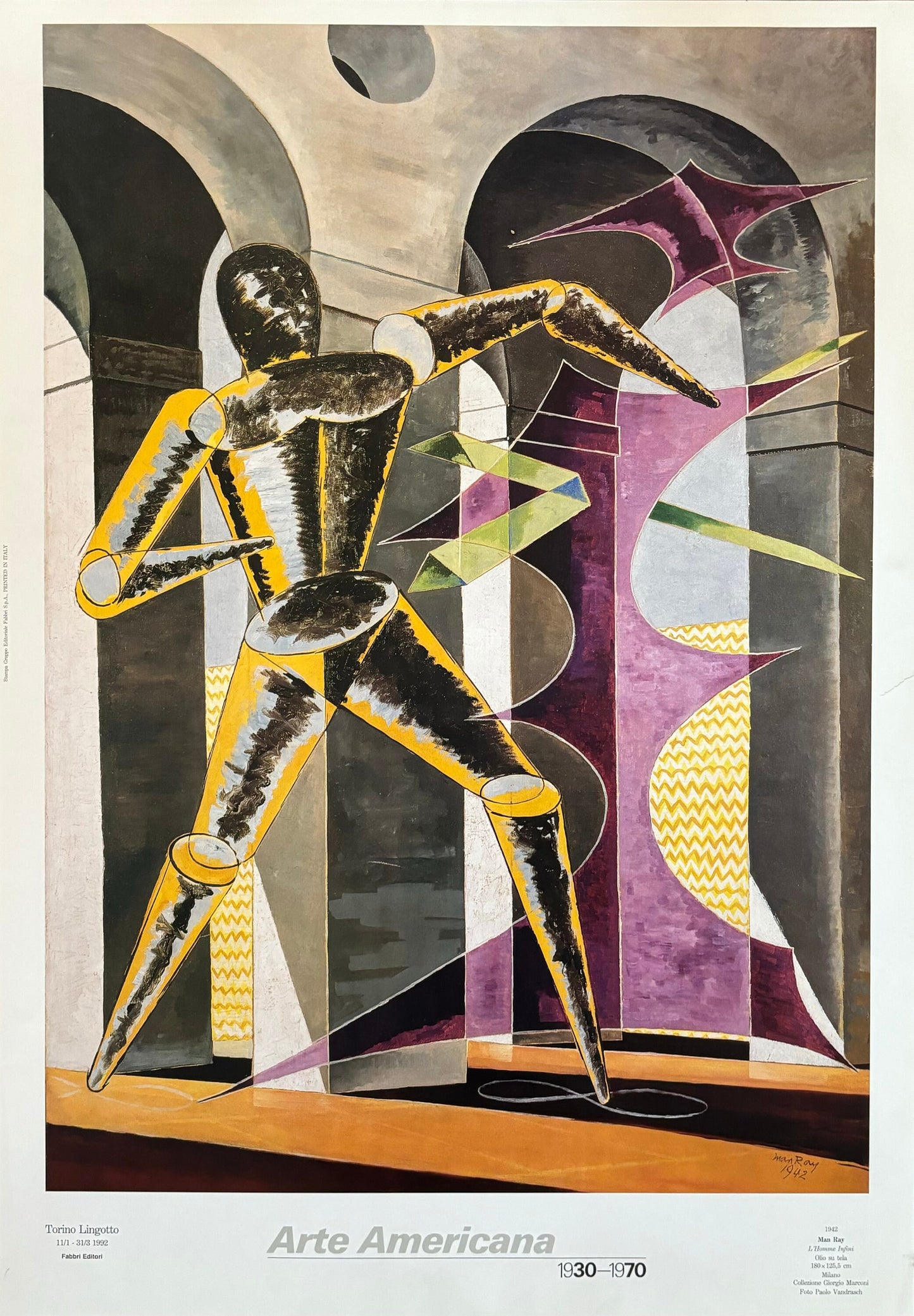 Man Ray original art exhibition poster - 27.8"×39.4" (70.5×100cm)