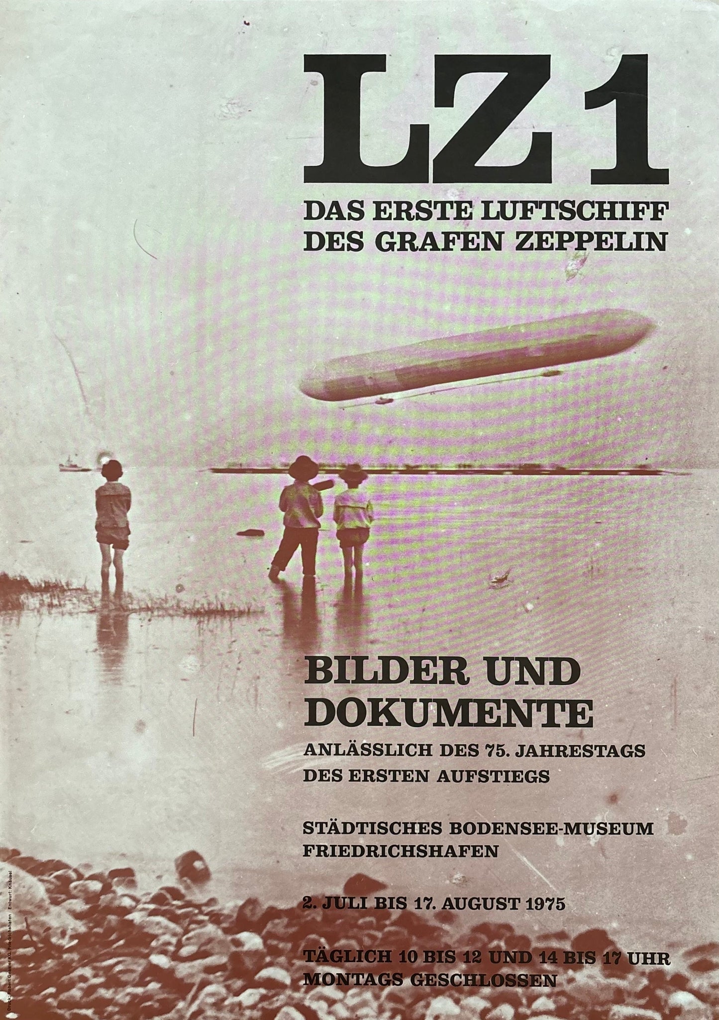 Zeppelin LZ 1 original art poster - 23.6"×33.1" (60×84cm)