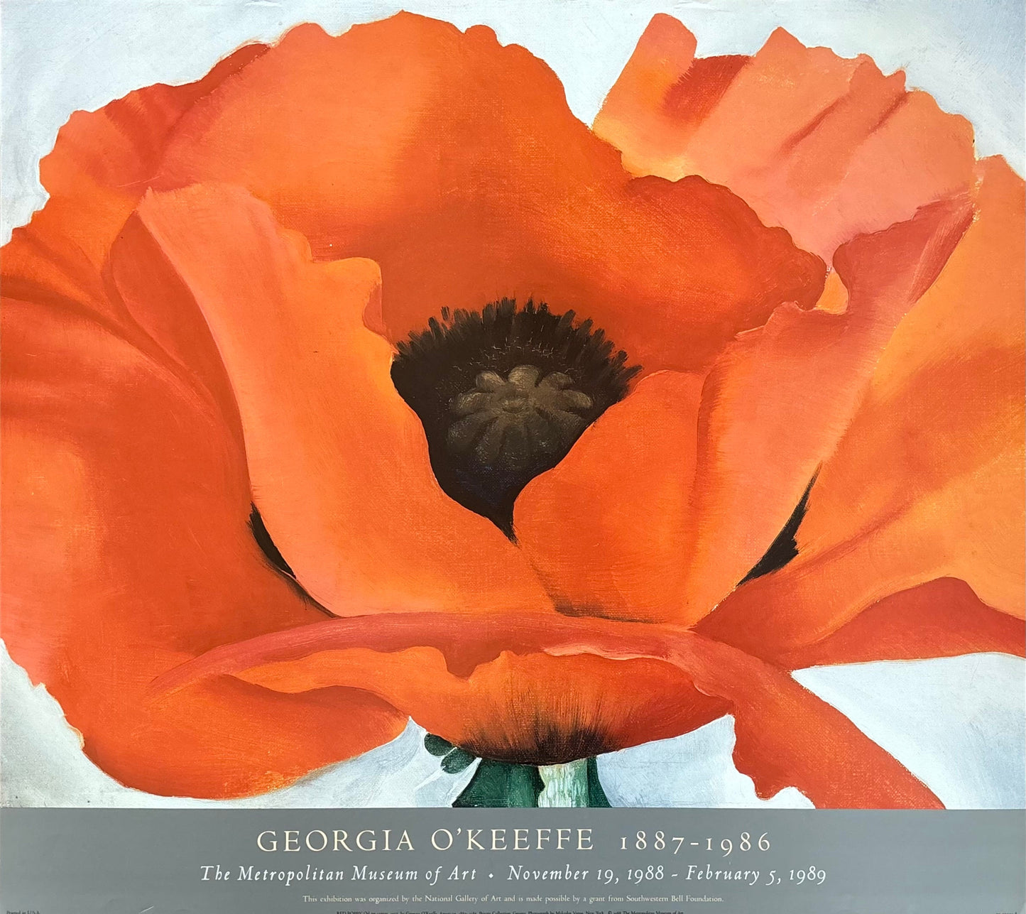 Georgia O'Keeffe original art poster - 28.0"×25.0" (71×63.5cm)