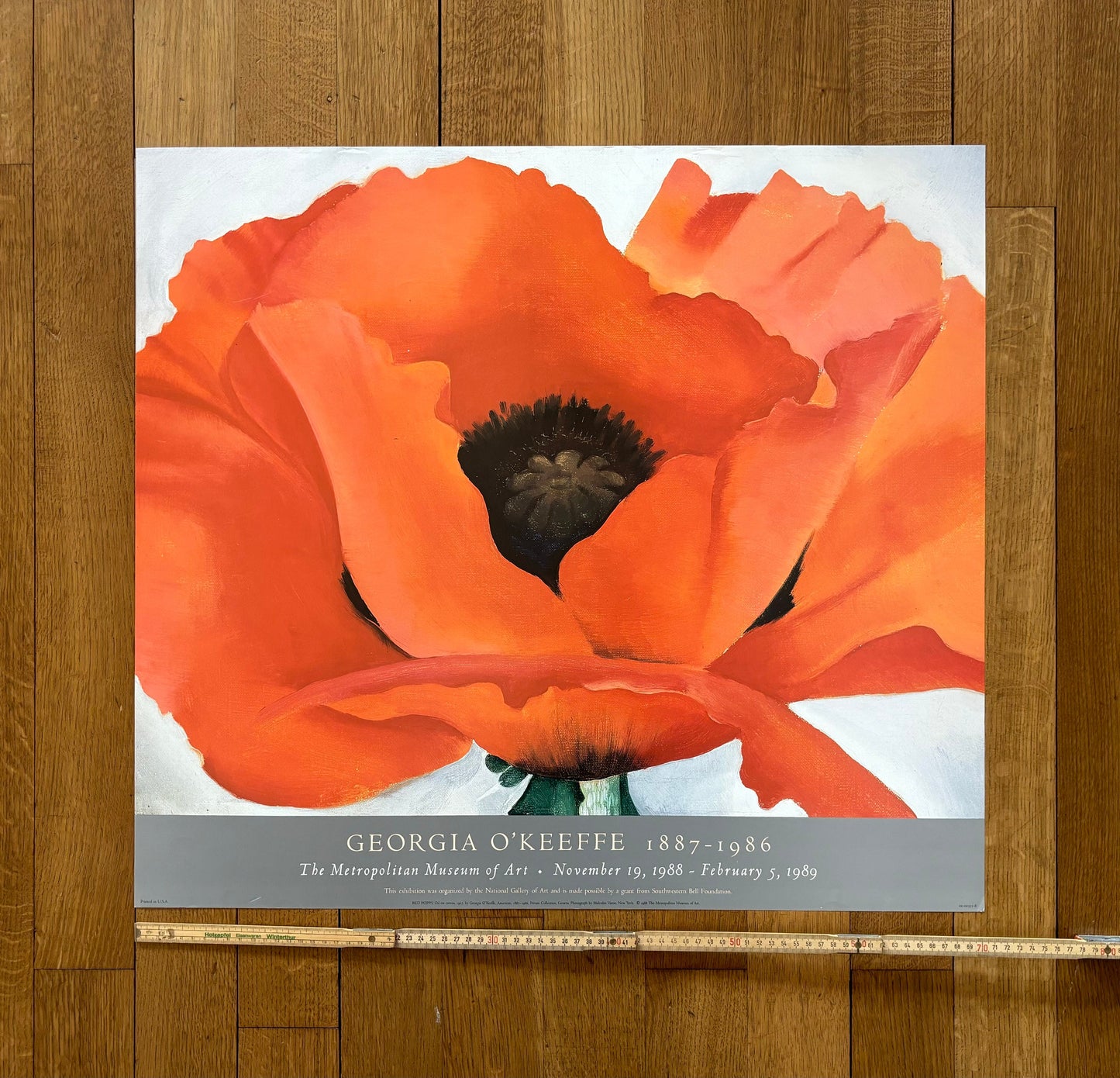 Georgia O'Keeffe original art poster - 28.0"×25.0" (71×63.5cm)