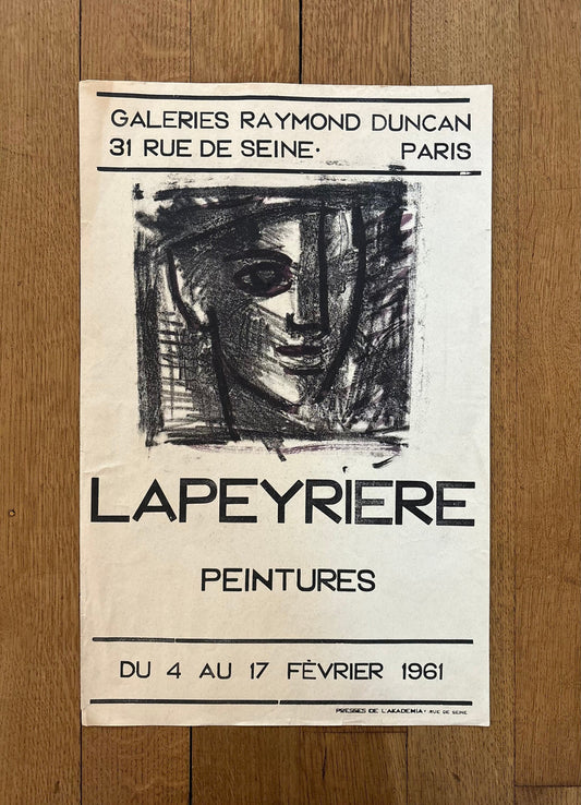 Lapeyrière original art poster - 12.6"×19.9" (32×50.5cm)