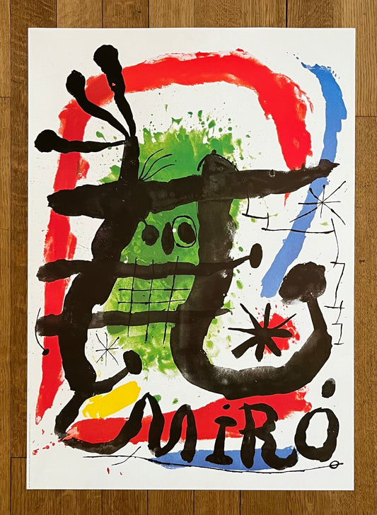 Miró original art exhibition poster - 24.0"×34.3" (61×87cm)