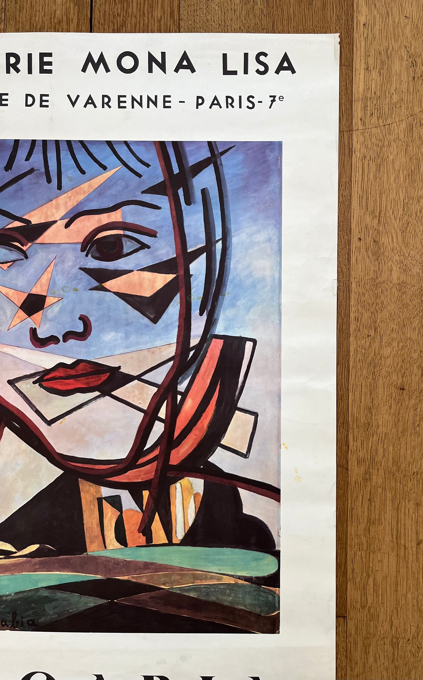 Francis Picabia original art poster used - 18.1"×28.0" (46×71cm)
