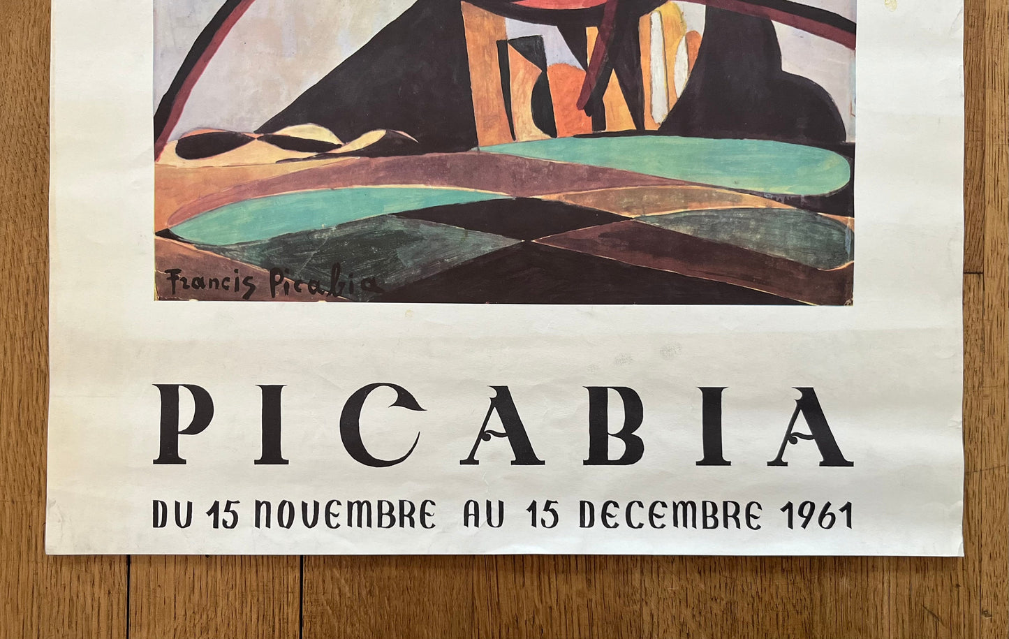 Francis Picabia original art poster used - 18.1"×28.0" (46×71cm)