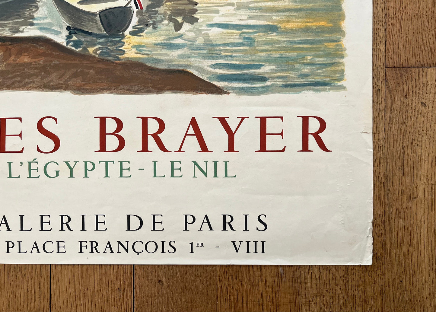 Yves Brayer original art poster used - 20.3"×27.2" (51.5×69cm)