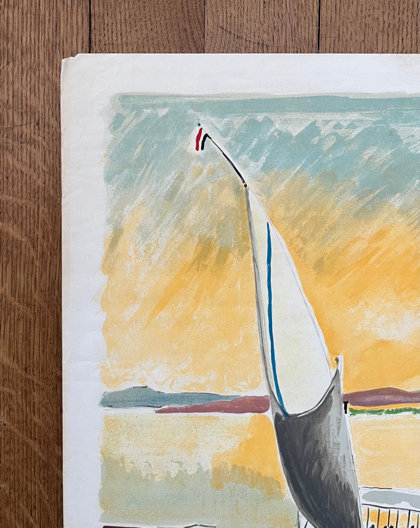 Yves Brayer original art poster used - 20.3"×27.2" (51.5×69cm)